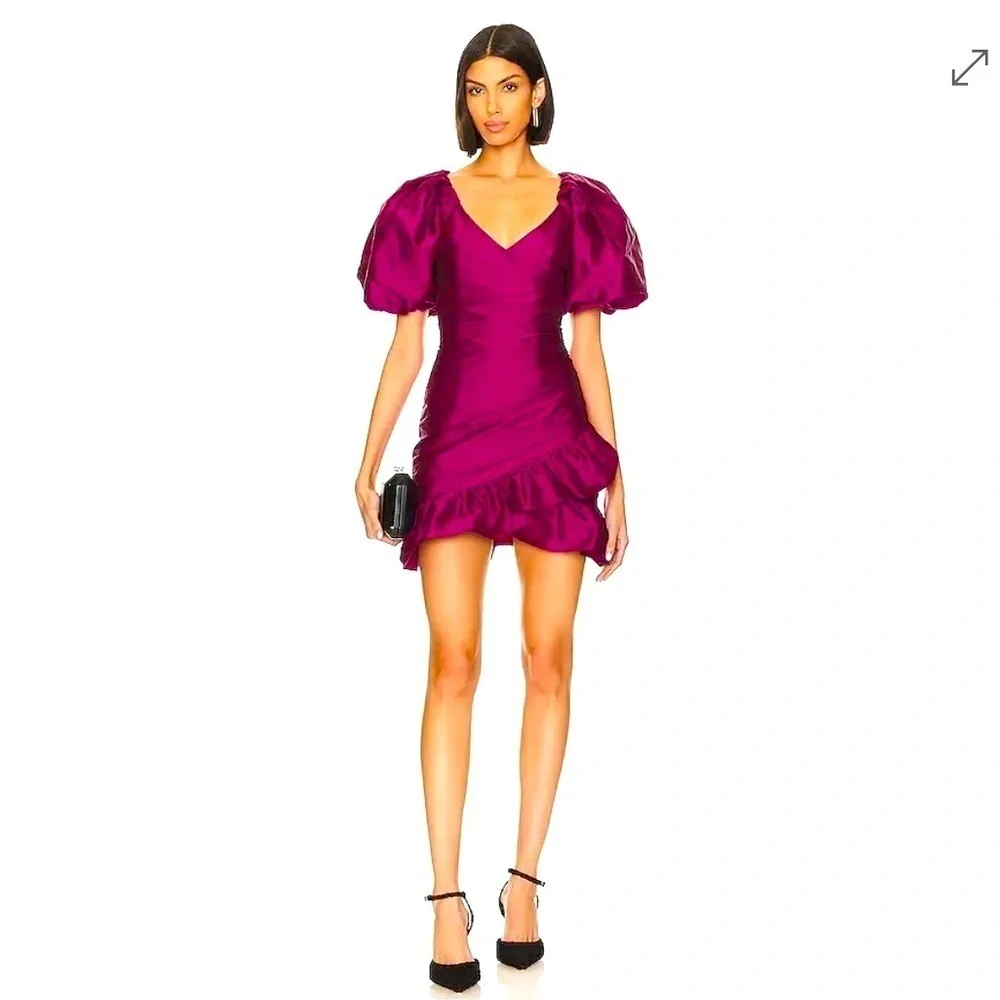 Misa Sybil Dress In Wine In Magenta - Size M - Picture 2 of 4